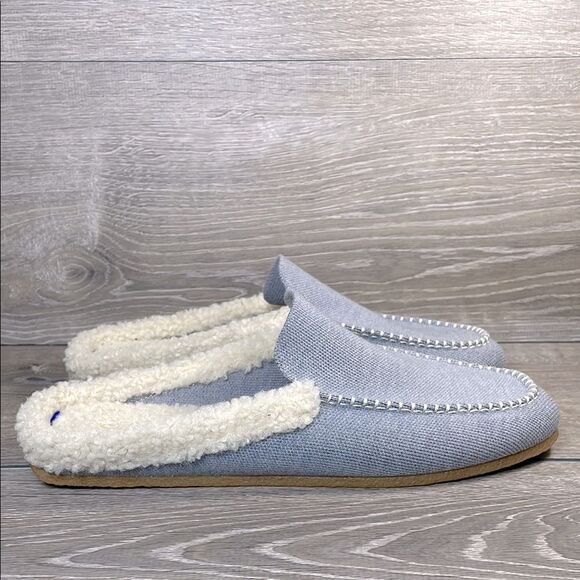 NWT Rothy’s “The Scuff” Arctic Blue Wool Blend Womens Sz 13 Slip On Mule Slipper - Picture 1 of 14